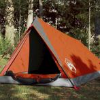 vidaXL Tent 2-persoons waterdicht grijs en oranje, Verzenden, Nieuw, Tot en met 2
