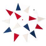 Viltslinger Vlag - Rood/Wit/Blauw - 220cm - Homedeco - Fairt, Ophalen of Verzenden, Nieuw