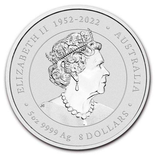 Australië. 2024 5 oz $8 AUD Silver Lunar Year of the Dragon, Postzegels en Munten, Edelmetalen en Baren