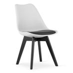 Moderne zwart-witte kuipstoelen set van 4 - design voor e..., Ophalen of Verzenden, Nieuw, Modern