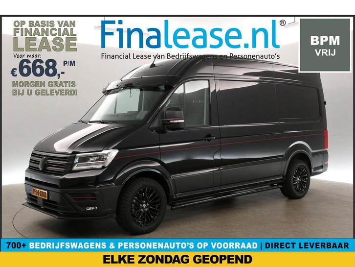 Volkswagen Crafter 2.0 TDI DSG HERO EDITION L3H3 140PK Cam, Auto's, Bestelauto's, Lease, Automaat, Diesel, Volkswagen, Zwart, Verzenden