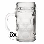 Bierpullen halve liter 6 stuks - Bierfeest/Oktoberfest, Nieuw, Ophalen of Verzenden