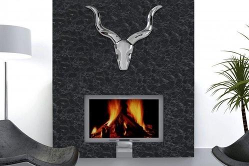 Moderne wanddecoratie STYLE ROCKS 50cm zilver gewei - 8914, Huis en Inrichting, Woonaccessoires | Overige, Ophalen of Verzenden