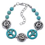 Fako Bijoux® - Armband - Turquoise - Peace Duo, Verzenden, Nieuw