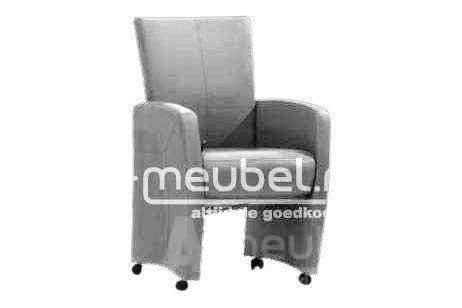 Eetkamerstoel Carlo - eetkamerstoelen - Zilver, Huis en Inrichting, Stoelen, Nieuw, Stof