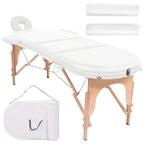 vidaXL Massagetafel inklapbaar 4 cm dik met 2 bolsters ovaal, Verzenden, Nieuw