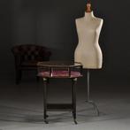 Unieke horloge- of vitrinetafel op in brons op een gedraaid, Ophalen of Verzenden