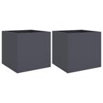 Plantenbakken Staal Antraciet - OP=OP - Balkondecoratie!, Minder dan 60 cm, Vierkant, Nieuw, Ophalen of Verzenden