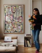 Tsahoiko - “Ancestors #9”, XXL 140x90 cm, Antiek en Kunst