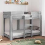 vidaXL Bunk Bed voor Kinderen Grijs Sonoma 80 x 160 cm, Verzenden, Nieuw, Grijs, Hout