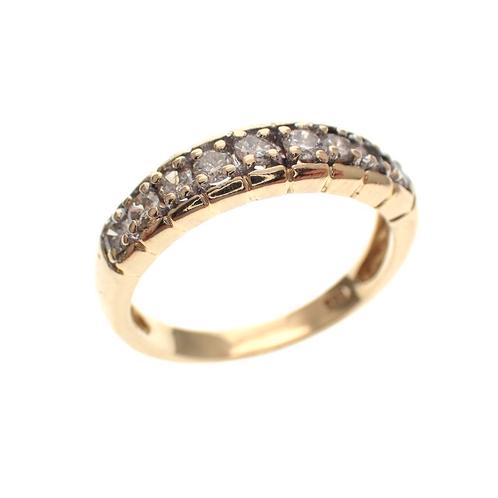 Gouden rijring met diamant | 0,54 ct. (gouden ring), Sieraden, Tassen en Uiterlijk, Ringen, Dame, Met edelsteen, Overige kleuren