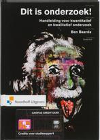 Dit is onderzoek! 9789001713867 Ben Baarda, Boeken, Studieboeken en Cursussen, Verzenden, Gelezen, Ben Baarda