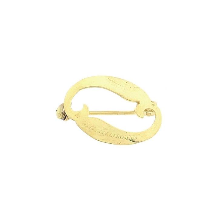 Gouden letter broche; Letter O, Sieraden, Tassen en Uiterlijk, Broches, Overige kleuren, Gebruikt, Goud, Ophalen of Verzenden