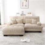 Cloud Corner Sofa – Chenille Bank met Kussens en Ottoman, Verzenden, Nieuw