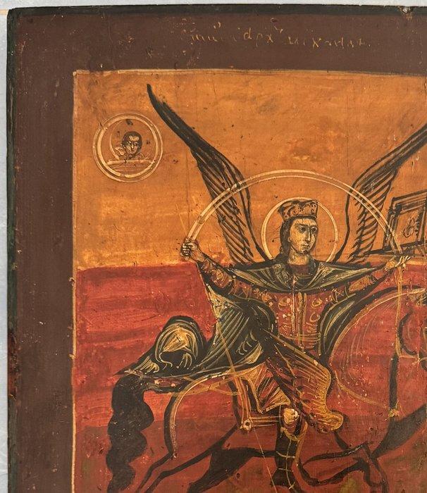 Icoon - Aartsengel Michaël - Hout, Antiek en Kunst, Kunst | Niet-Westerse kunst