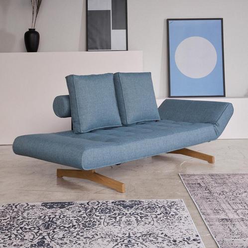 *WOONWINKEL* Innovation Living Ghia Wood Design Slaapbank Me, Huis en Inrichting, Banken | Bankstellen, Nieuw, Verzenden