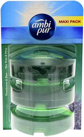 Toiletblok navulling Ambi Pur tea tree en pine 3 x 55 ml beschikbaar voor biedingen