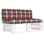 vidaXL Tuinmiddenbank pallet geïmpregneerd grenenhout wit, Tuin en Terras, Tuinsets en Loungesets, Verzenden, Nieuw