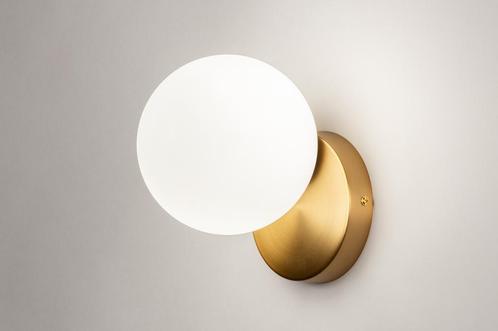 Rietveld Wandlampen - Goud - Glas, Metaal, Huis en Inrichting, Lampen | Wandlampen, Verzenden