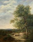 J F Hoppenbrouwers (1819-1866) - Romantisch landschap met
