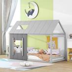 Huis Kinderbed 90x200 cm – Met Dak en Ramen, Houten, Kinderen en Baby's, Kinderkamer | Bedden, Verzenden, Nieuw