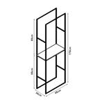 [en.casa] Brandhout rek Ulvila houtopslag 170x45x30 cm zwart, Tuin en Terras, Haardhout, Verzenden