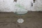 Ronde tafel | Tweedehands | 45cm | Glas | RVS | OT216, Verzenden, Gebruikt