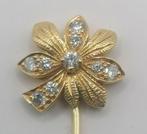 Speld - 18 karaat Geel goud - 0.32ct. tw. Diamant, Sieraden, Tassen en Uiterlijk, Antieke sieraden