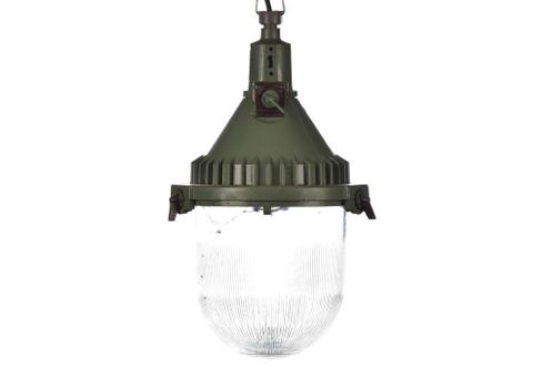 romantisch kleding stof Zonder ≥ Grote groene industriele lamp | Vintage oude hanglamp — Lampen |  Hanglampen — Marktplaats