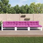 vidaXL Palletkussens 7 st stof roze, Huis en Inrichting, Woonaccessoires | Kussens, Verzenden, Nieuw, Roze