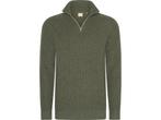 Mario Russo Rib Skipper - Heren Trui - Half Zip - Agave, Verzenden, Nieuw