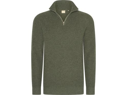 Mario Russo Rib Skipper - Heren Trui - Half Zip - Agave, Huis en Inrichting, Woonaccessoires | Overige, Nieuw, Verzenden