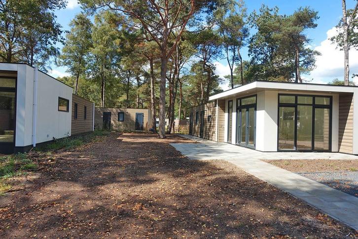 Nieuw Cube Chalet te koop met eigen grond 4 pers. (OV), Huizen en Kamers, Recreatiewoningen te koop, Chalet, A++++, Overijssel