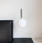 Moderne Glazen Bol Hanglamp – LED Armatuur Aluminiumen Glas, Huis en Inrichting, Lampen | Hanglampen, Verzenden, Nieuw