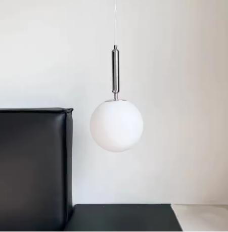 Moderne Glazen Bol Hanglamp – LED Armatuur Aluminiumen Glas, Huis en Inrichting, Lampen | Hanglampen, Nieuw, Verzenden