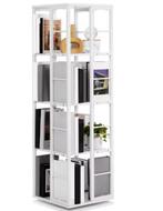 Witte 4-laags draaibare boekenplank, Verzenden, Nieuw