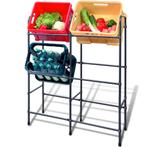 vidaXL Opbergrek voor 6 kratten staal, Huis en Inrichting, Verzenden, Nieuw