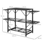 TRUUSK Campingtafel Picknicktafel Buitenkeukenkast, Opvouwba, Caravans en Kamperen, Verzenden, Nieuw