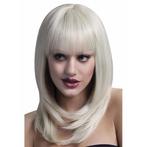 Kwaliteits pruik blond halflang met pony / Tanja - Damespr.., Ophalen of Verzenden, Nieuw