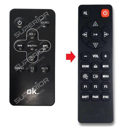 OK. OCS100BT-B Soundbar afstandsbediening, Audio, Tv en Foto, Afstandsbedieningen, Verzenden