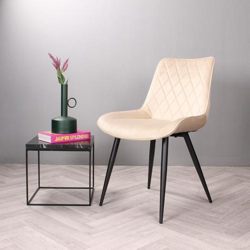 Eetkamerstoel  Velvet Ivoor - Armstoel Ivoor  - Stoel, Huis en Inrichting, Stoelen, Nieuw, Ophalen of Verzenden