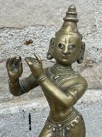 Krishna-beeld - 20 cm - Brons - India - 18e-19e eeuw, Antiek en Kunst