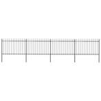 vidaXL Tuinhek met speren bovenkant 6,8x1,2 m staal zwart, Tuin en Terras, Verzenden, Nieuw, IJzer, 1 tot 2 meter