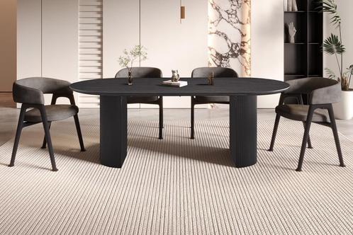 Lagos eettafel ovaal, kleur donkerbruin (nieuw, outlet), Huis en Inrichting, Tafels | Eettafels, Nieuw, Overige houtsoorten, Overige materialen