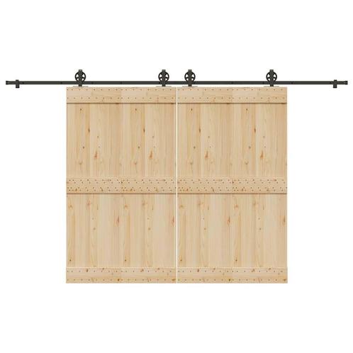 vidaXL Doos met onderdelen voor schuifdeur 366 cm staal, Doe-het-zelf en Verbouw, IJzerwaren en Bevestigingsmiddelen, Nieuw, Verzenden