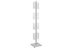 Vloerdisplay 8x A4 transparant, zuil in zilver, Verzenden, Nieuw in verpakking, Etalage