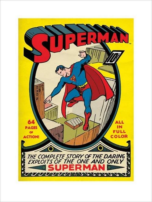Kunstdruk Superman No 1 60x80cm, Huis en Inrichting, Woonaccessoires | Schilderijen, Tekeningen en Foto's, Nieuw, Verzenden