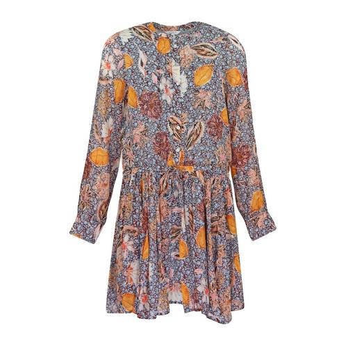 Frogbox • mini jurk met motief • 36, Kleding | Dames, Jurken, Bruin, Nieuw, Maat 36 (S), Verzenden