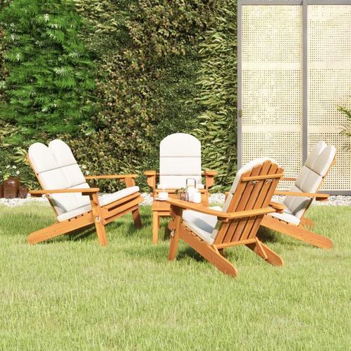 vidaXL 5-delige Loungeset Adirondack massief acaciahout, Tuin en Terras, Tuinsets en Loungesets, Loungeset, Nieuw, Hardhout, Verzenden
