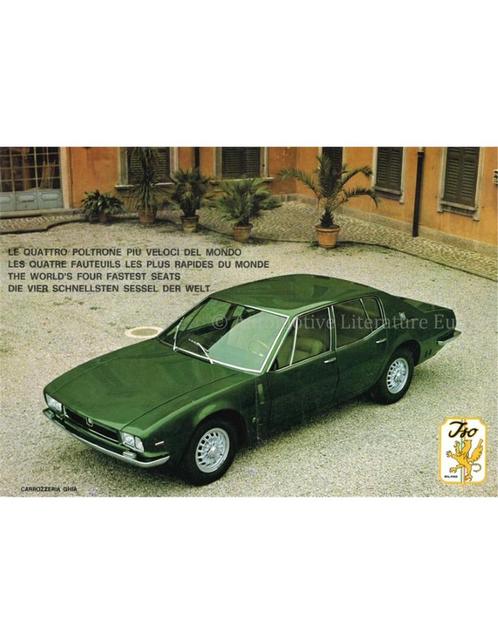 1971 ISO RIVOLTA S4 LEAFLET, Boeken, Auto's | Folders en Tijdschriften